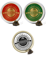 50g Franz. Osietra Imperial d´Aquitaine und 50g Ital. Imperial Baerii Kaviar und 50g Ital. Osietra v. weißen Stör Kaviar Gratis dazu: 100ml. Trüffelöl (weiße Trüffel)